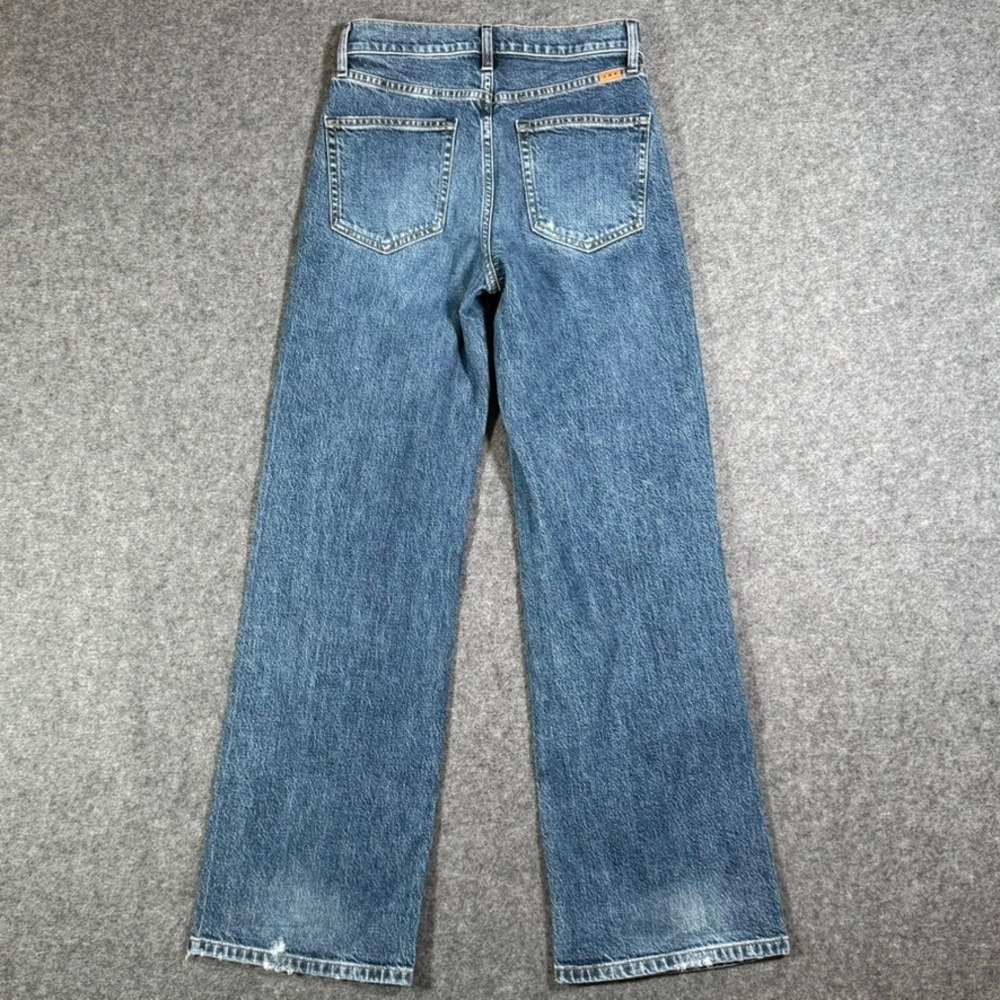 AYR The Secret Sauce Distressed Wide Leg High Rise Jeans Blue Women 25S L.A. - Picture 2 of 12